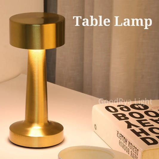 Touch Point Lamp Room LED USB Metal Rechargeable Bedside Decorative Table Lamp Restaurant Bar Desktop Mood Lighting Night Lights