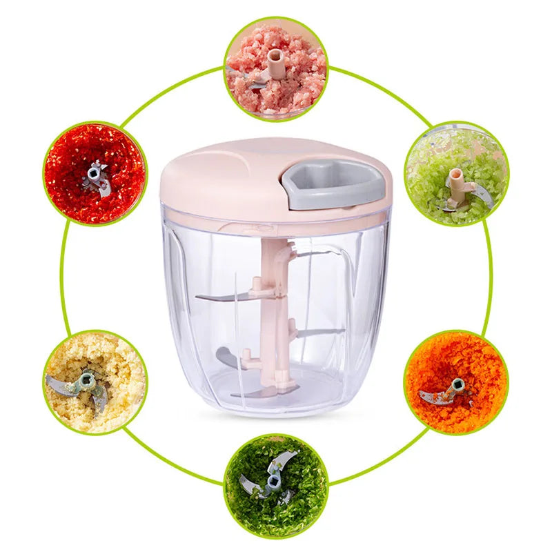 Spot household multi-function vegetable cutter auxiliary food cooking meat grinder manual garlic press garlic press