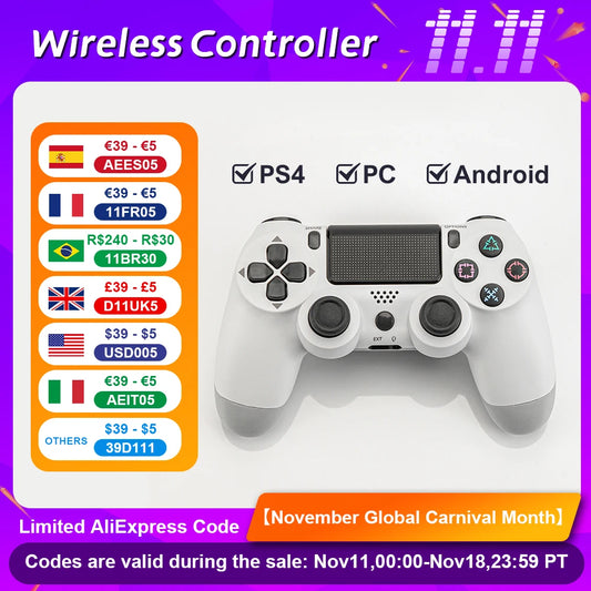 Wireless Controller Support Bluetooth SONY PS4 Wireless Gamepad Joystick Console for PS4 PC Android for PlayStation 4