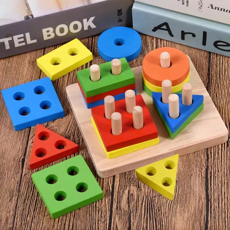 Montessori Baby Toys Development Toys For Children 1 2 3 Years Wooden Puzzle Games Education Developing Kids Child Puzzle Toys