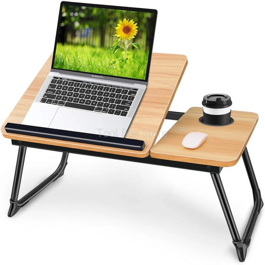 Folding Laptop Bed Table Portable Computer Desk Room Desks Adjustable Folding Lift Bedside Table Study Table Office Furniture