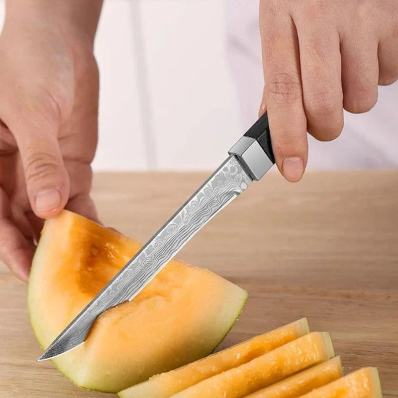 1/2pc Silver Grain High-Grade Meat Eating Knife, Kitchen Meat Cutter, Home Fruit Knife,Barbecue Knife C0