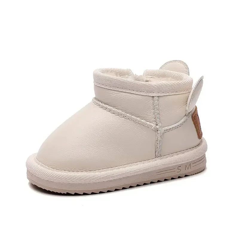 DGUKYM Non-slip Soft Toddler Shoes Children's Cotton Shoes Snow Boots Baby Winter Plus Velvet Thick Breathable Warmth Baby Boots