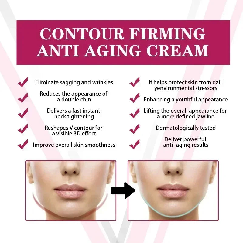 V-Shape Face Slimming Cream Remove Double Chin Firm Lift To Create A Small V Face Fat Burning Anti-aging Shaping Massage Product