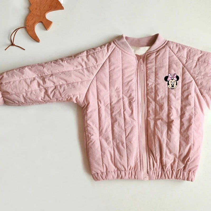 Winter Autumn Toddler Boy Girl Jackets Long Sleeve Embroidery Fleece Cotton Kids Coats Outerwear Children Clothing