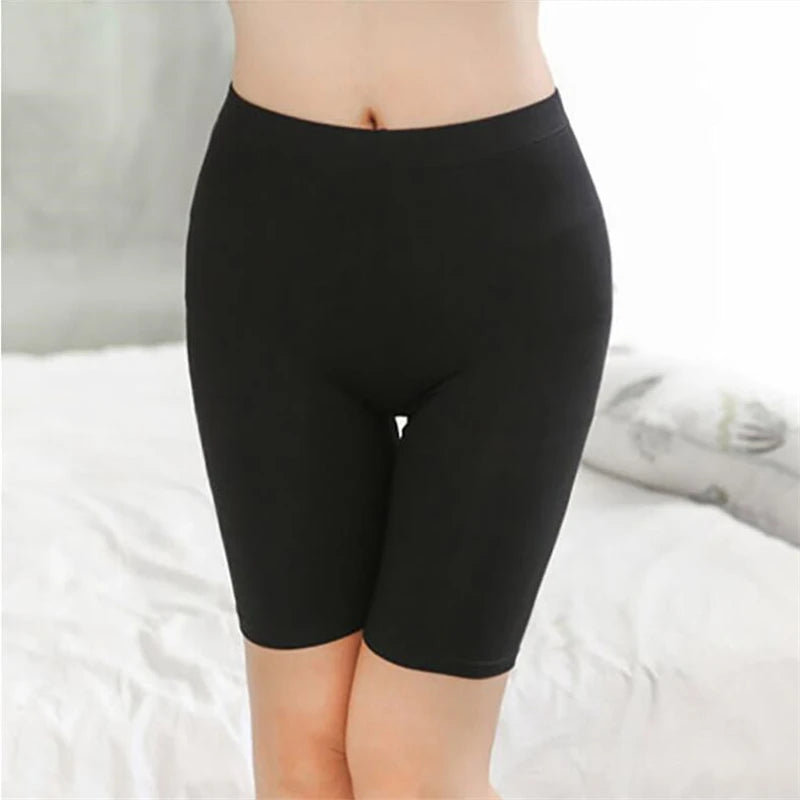 Women Elastic Shorts Casual High Waist Tight Fitness Slim Skinny Bottoms Summer Solid Sexy White Black Cycling Shorts Sweatpants