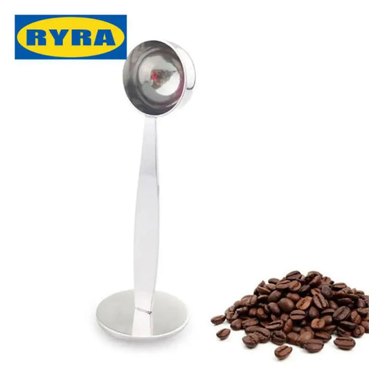 Stainless Steel Stand Coffee Tamper Spoon 2 In 1 Coffee Scoop Portable Coffee Powder Measuring Scoops Coffeeware Accessories