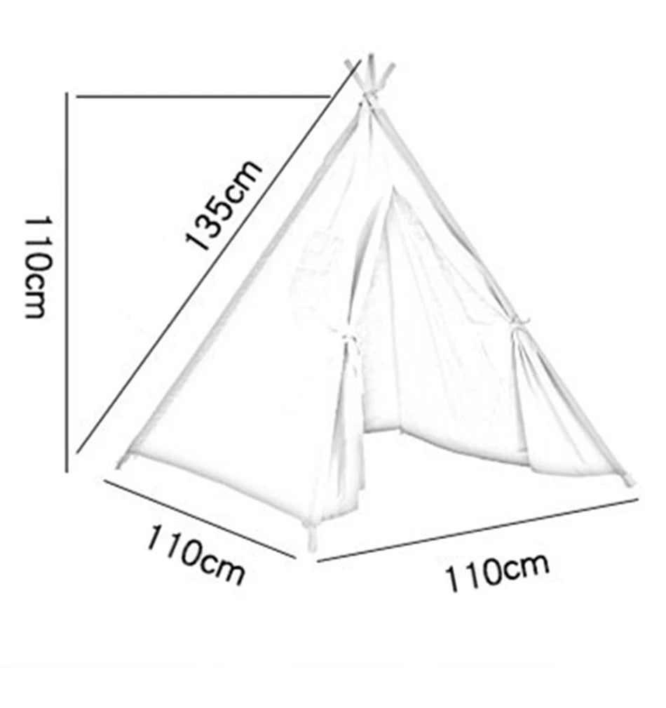 Kids Tent Teepee Tent For Children Portable Tipi Infantil House For Girl Cabana Boy Tents Decoration Carpet LED Lights