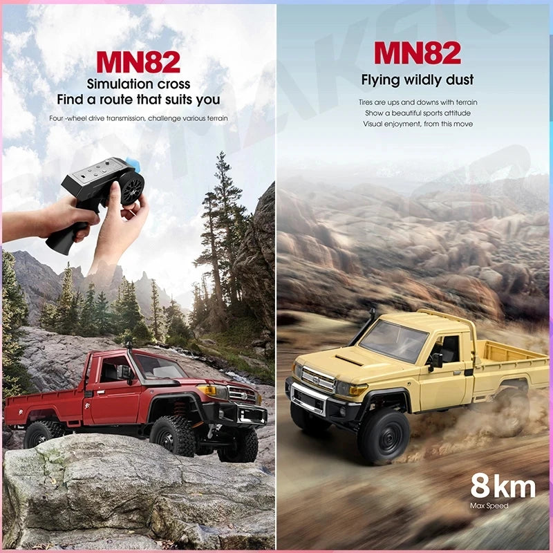 1:12 Rc Car Mn82 Model Retro Full-scale Simulation Lc79 RTR 2.4G 4WD 280 Motor Remote Control Pickup Truck Toys for Kids Gifts