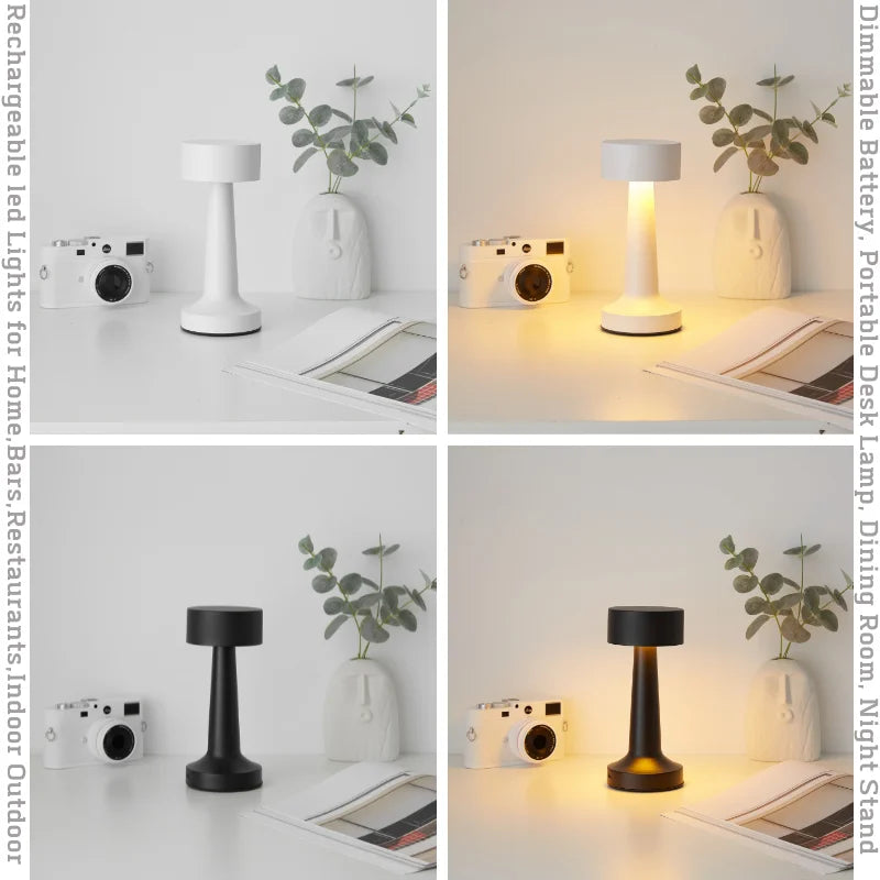 Touch Point Lamp Room LED USB Metal Rechargeable Bedside Decorative Table Lamp Restaurant Bar Desktop Mood Lighting Night Lights