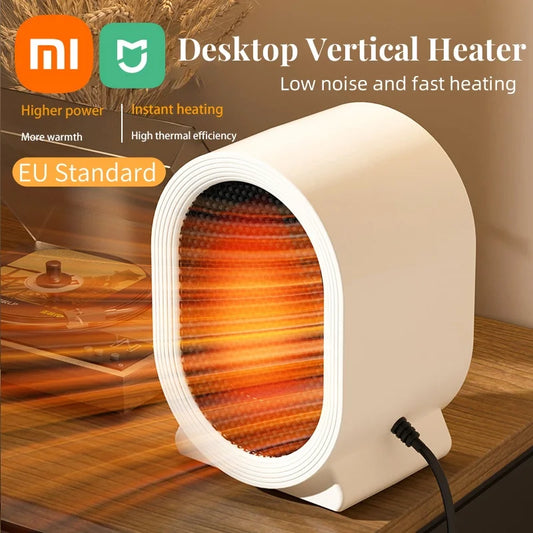 Xiaomi Desktop Heater Vertical Heater Home Bedroom Small Electric Heater Dormitory Quick Heat Heater Suitable for Home Office