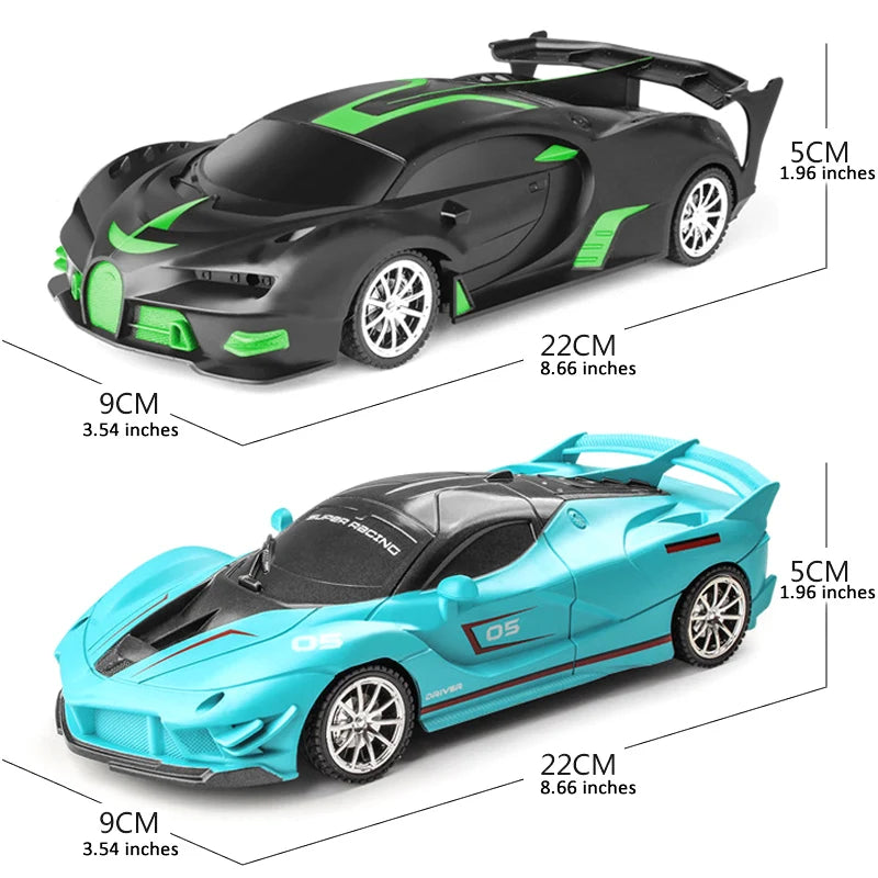 1/18 RC Car LED Light 2.4G Radio Remote Control Sports Cars For Children Racing High Speed Drive Vehicle Drift Boys Girls Toys