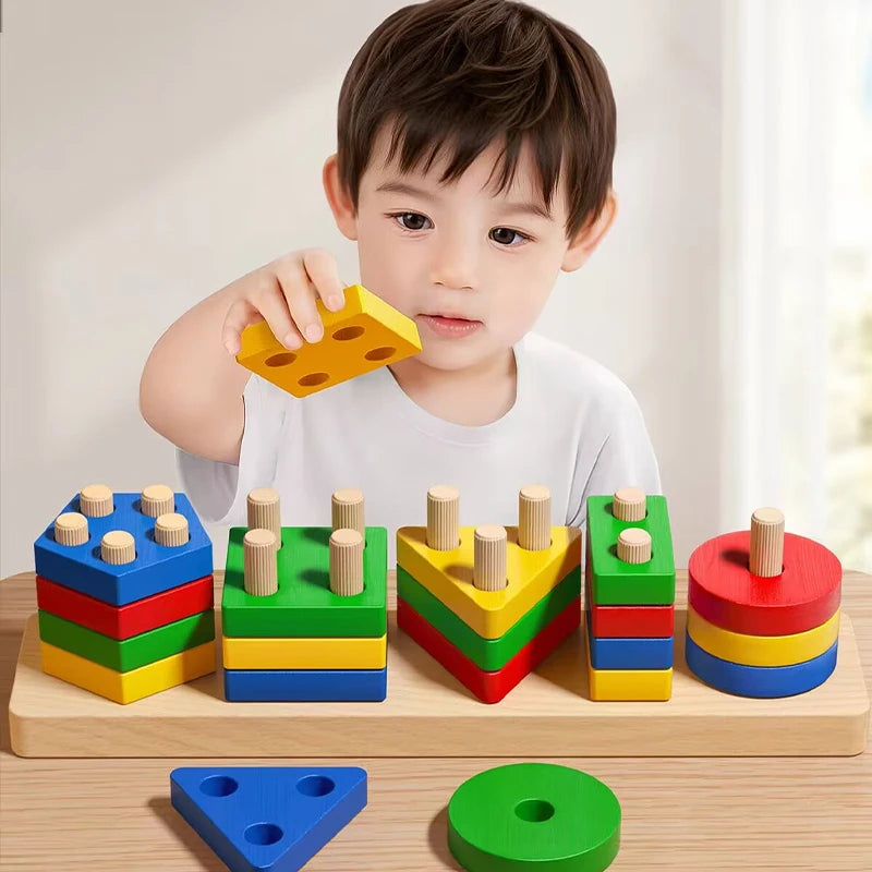 Montessori Baby Toys Development Toys For Children 1 2 3 Years Wooden Puzzle Games Education Developing Kids Child Puzzle Toys