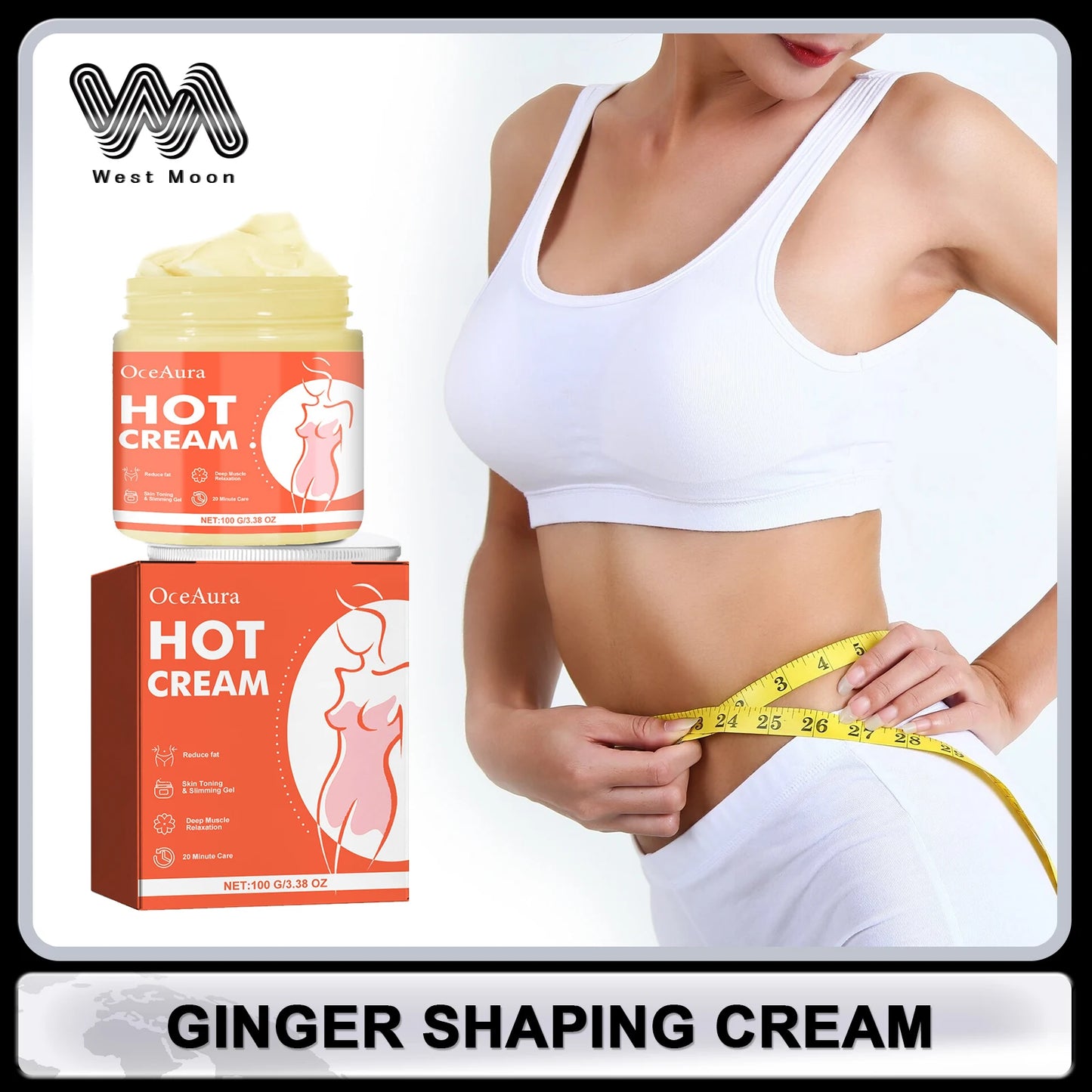 Ginger Fat Burner Weight Loss Cream Anti-Cellulite Body Slimming Woman Gel Full Body Losing Weight Massager Cream Beauty Health