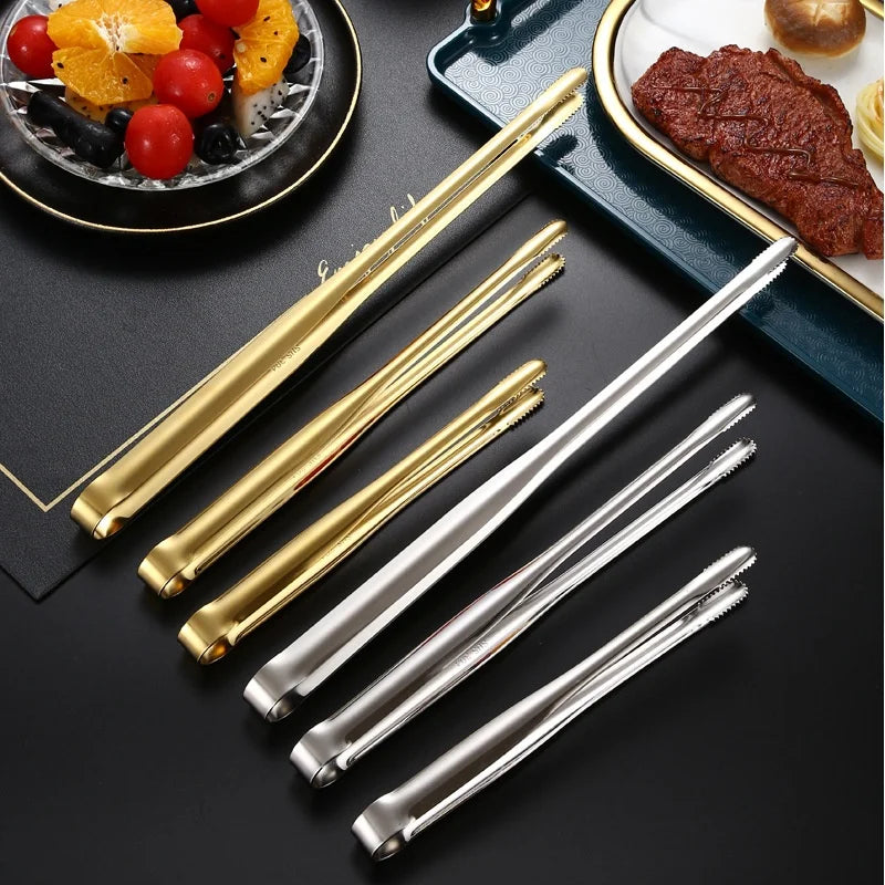 Stainless Steel Barbecue Clip Multipurpose Barbecue Salad Picnic Grill Tongs Food Grade Grippers Picnic Meat BBQ Cooking Gadgets