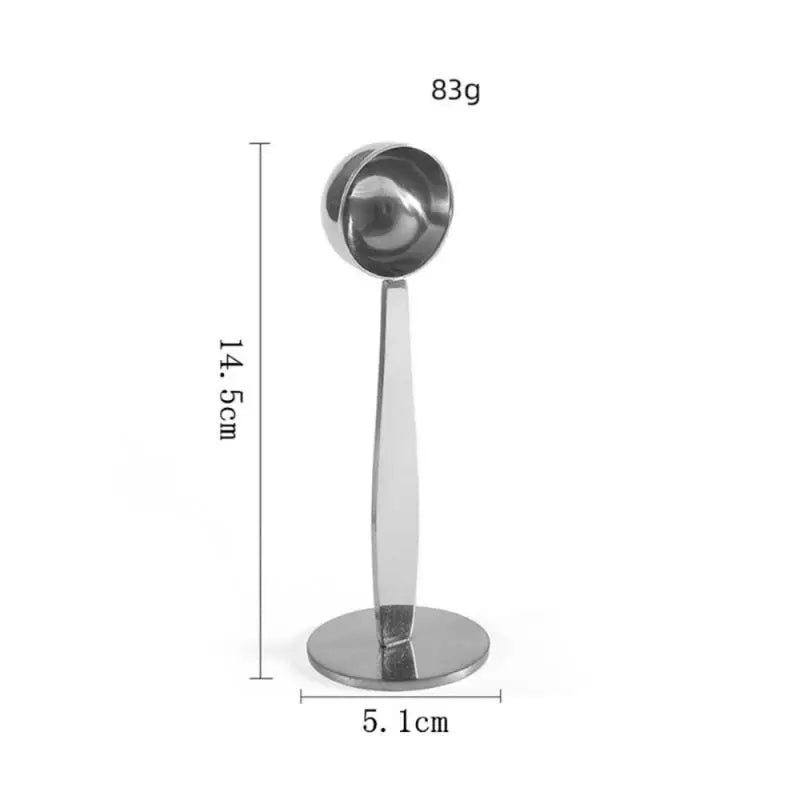 Stainless Steel Stand Coffee Tamper Spoon 2 In 1 Coffee Scoop Portable Coffee Powder Measuring Scoops Coffeeware Accessories