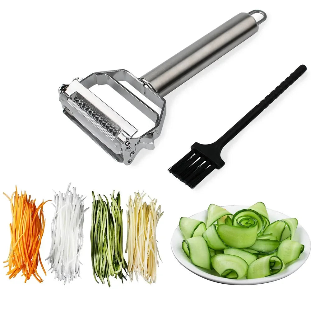 Stainless Steel Peeler Fruit Vegetable Melon Potato Carrot Cucumber Multifunction Grater Julienne Peeler Slice Home Kitchen Tool