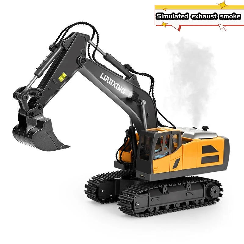 Hot selling 11 Channel 1:20 2.4GHz 11CH RC Construction Truck Toys Engineering Vehicles Metal RC Excavator