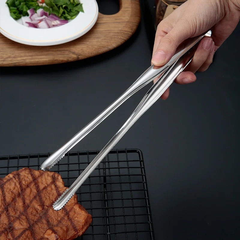 Stainless Steel Barbecue Clip Multipurpose Barbecue Salad Picnic Grill Tongs Food Grade Grippers Picnic Meat BBQ Cooking Gadgets