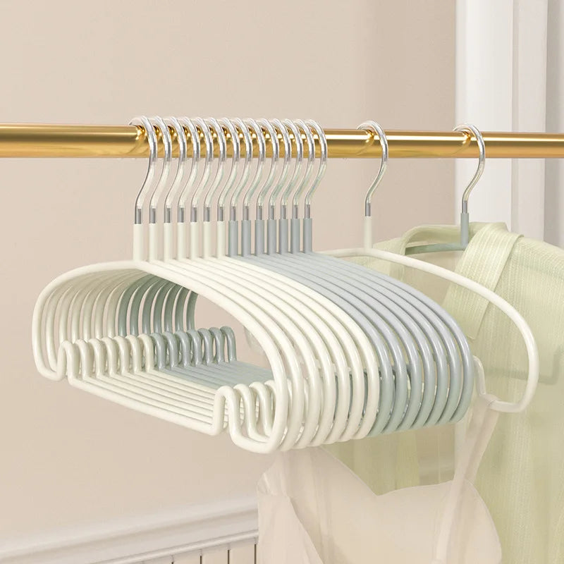 10PCS Simple Clothes Hanger Non Slip Dormitory Household Clothes Hanging to Prevent Clothes Deformation Clothes Storage