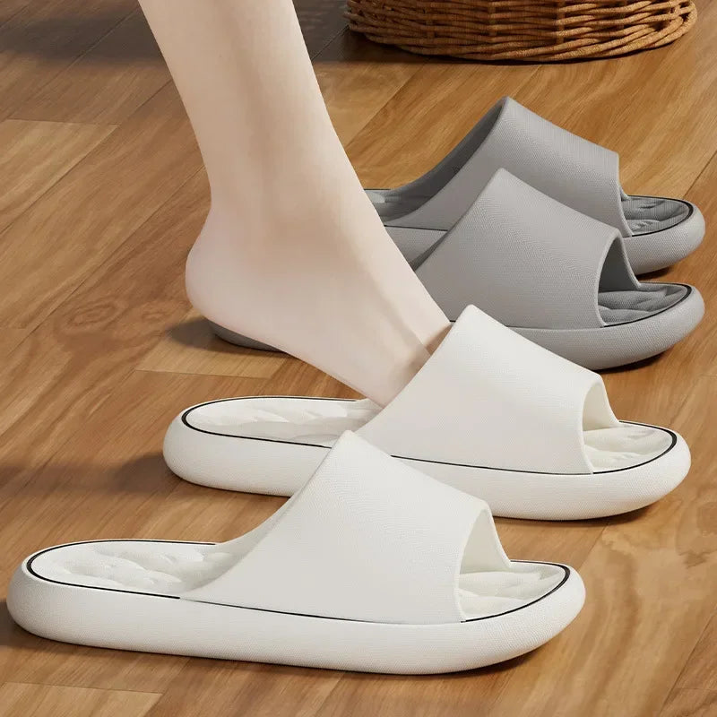 Thick Platform Bathroom Home Slippers Women Fashion Soft Sole EVA Indoor Slides Woman Sandals 2024 Summer Non-slip Flip Flops