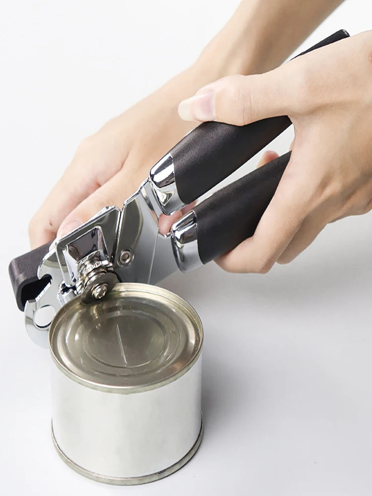 Stainless Steel Can Opener Powerful Can Knife Household Multifunctional Kitchen Utensils Beer Bottle Opener Anti-Slip Handle