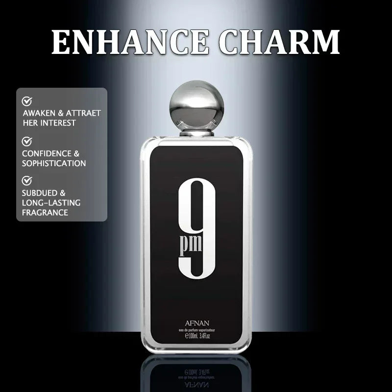 100ml/ 3.4oz 9PM Original Men's Perfume Afnan Light Fragrance Long Lasting Fragrance Women's Perfume Charming Charm Gift