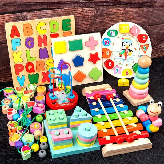 Montessori Wooden Toys for Children 3-6 Years Boy Girl Gift Kids Development Games Wood Puzzle for Kids Educational Learning Toy