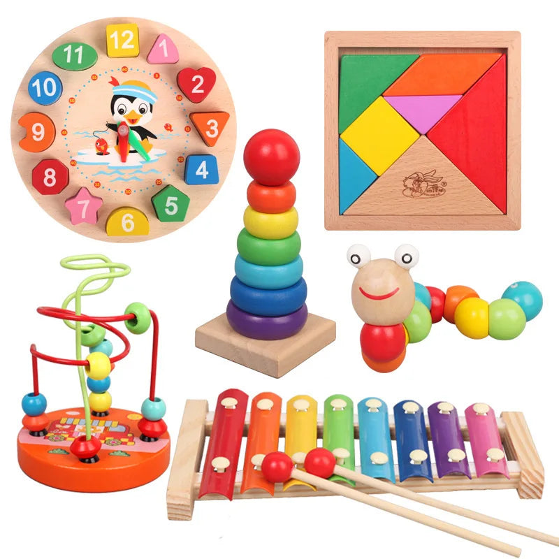 Montessori Wooden Toys for Children 3-6 Years Boy Girl Gift Kids Development Games Wood Puzzle for Kids Educational Learning Toy