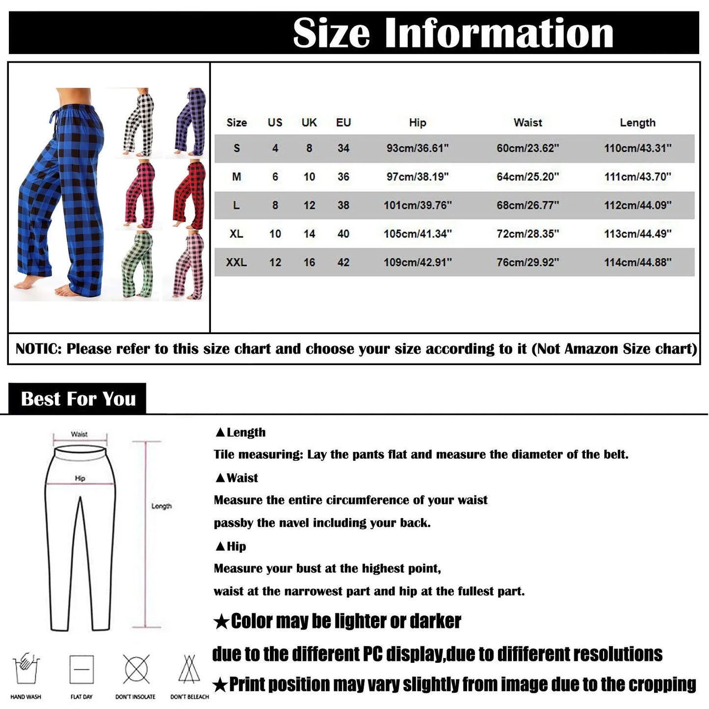 Women's Summer Pants 2023 Trendy Autumn Winter Plaid Printed Pants Full Length Long Trousers Sports Pants, S-2XL