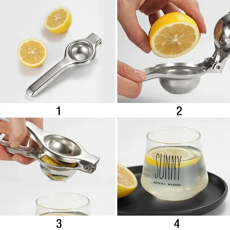 Stainless Steel Lemon Squeezer Manual Juicer Processor Orange Fruit Lemon Clip Fruit  Pressing Household Kitchen Accessories