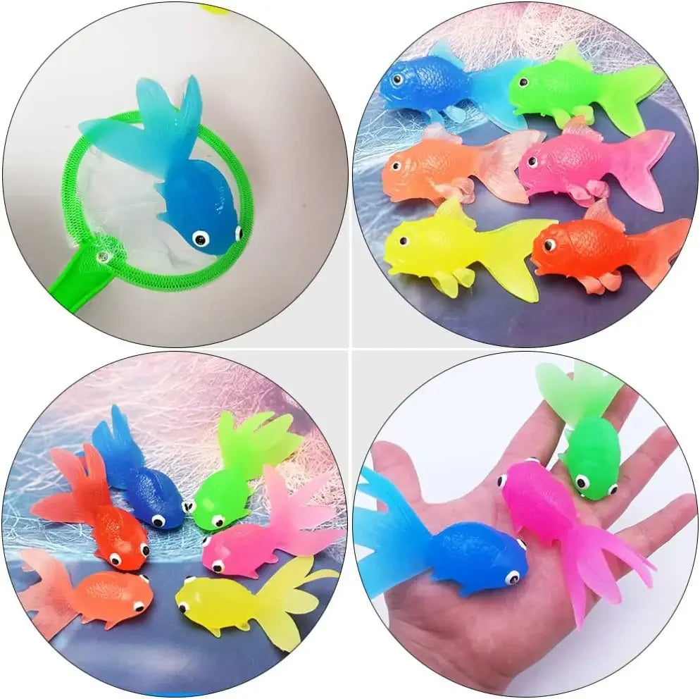 7pcs Baby Bath Toys Set with Fishing Net Water Toys Bathtub Baby Play Swimming Pool Games Gift for Kids Toddler Birthday Party