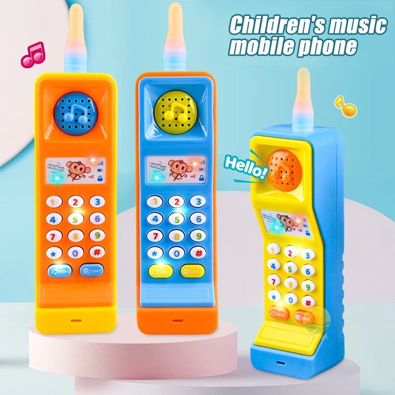 Baby Phone Toys Children's Musical Electronic Mobile Phone With Sound Light Game Educational Kids 18 Months Brithday Gifts