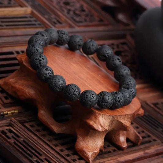 1pcs 8mm Trend Lava Stone Natural Stone Beaded Bracelet for Women Men Charm Bracelets Jewelry Gift