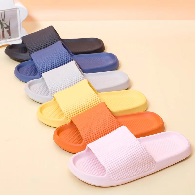 Women's Slippers Fashio Light EVA Soft Men's Home Sole Slipper Bathroom Anti-Slip Casual Indoor Slipper Beach Sandal Flip-Flops