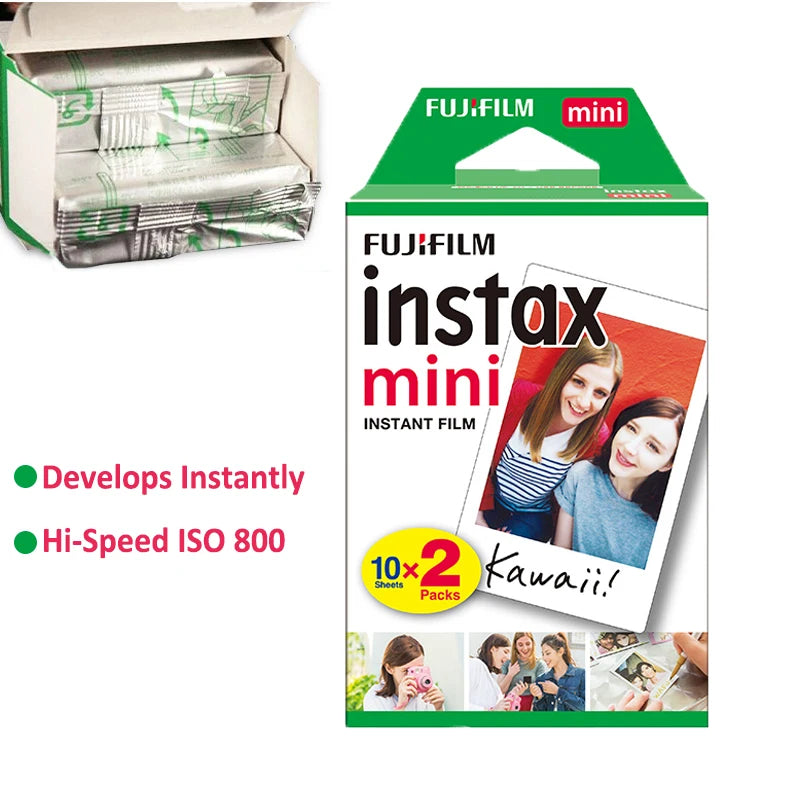 10/20 sheets Fujifilm Instax Mini White Edge Films Photo Paper Films For Fujifilm Instant Mini 11 9 8 25 50s Fuji camera Paper