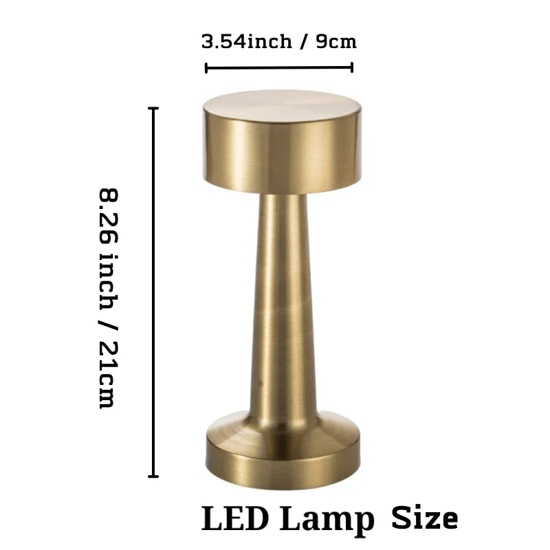 Touch Point Lamp Room LED USB Metal Rechargeable Bedside Decorative Table Lamp Restaurant Bar Desktop Mood Lighting Night Lights