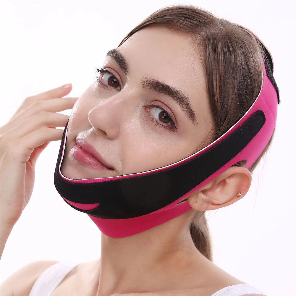 Women Slimming Chin Cheek Slim Lift Up Mask V Face Line Belt Anti Wrinkle Strap Band Facial Beauty Tool Face Slimming Bandage