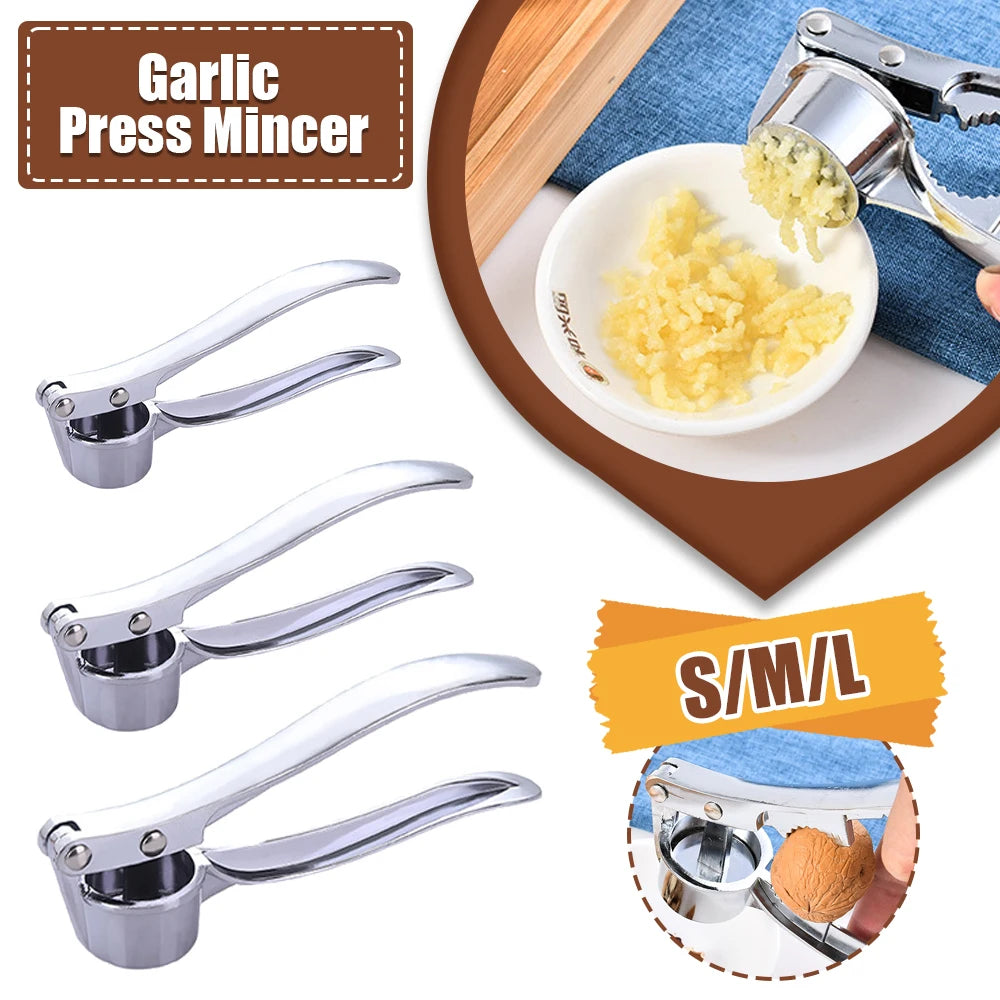 Stainless Steel Garlic Masher Kitchen Vegetable Crusher Handheld Manual Ginger Grinder Squeezer Tool Kitchen Mincer Accessories