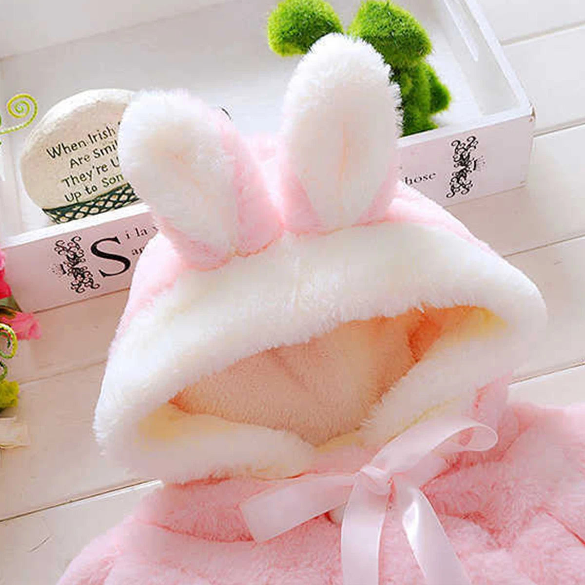 Baby Coat Winter Girl Baby Beautiful Artificial Fur Short Hooded Warm Princess Jacket Children'S Cute Children'S Winter Wear