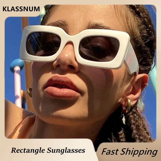 Small Rectangle Sunglasses Women Oval Vintage Brand Designer Square Sun Glasses For Women Shades Female Eyewear Anti-glare UV400