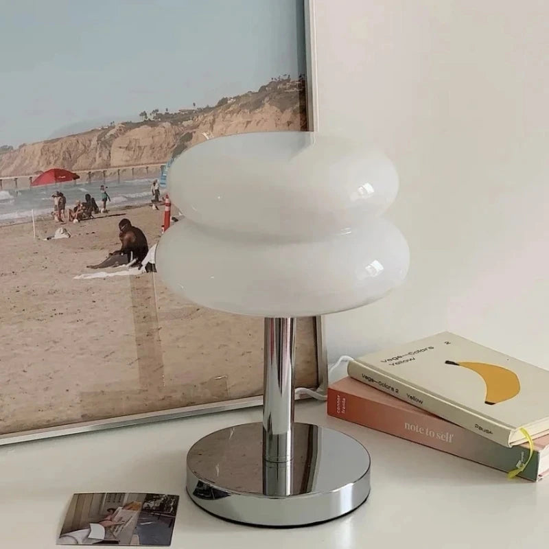 Glass Mushroom Girl Home Table Lamp Room Decoration Bedside Night Light Bedroom Led Lighting Desk Lamp Dining Room Table Lamps