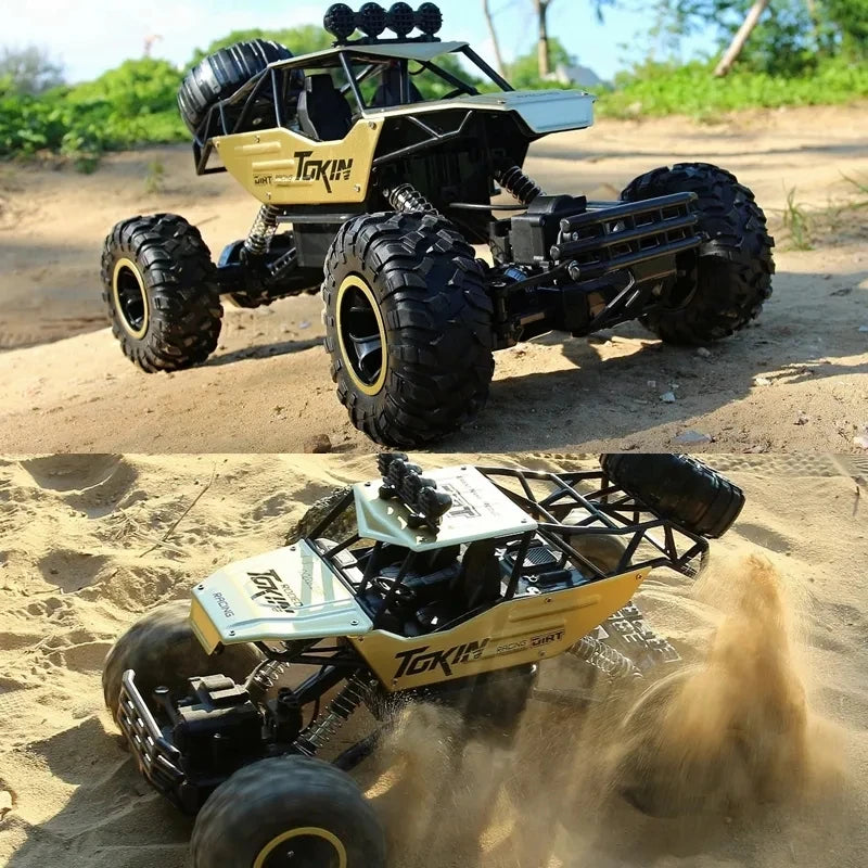 4WD RC Car Off Road 4x4 Remote Control Cars Radio Buggy Truck Racing Drift with Led Lights Toys Gift for Boys Girls Children Kid