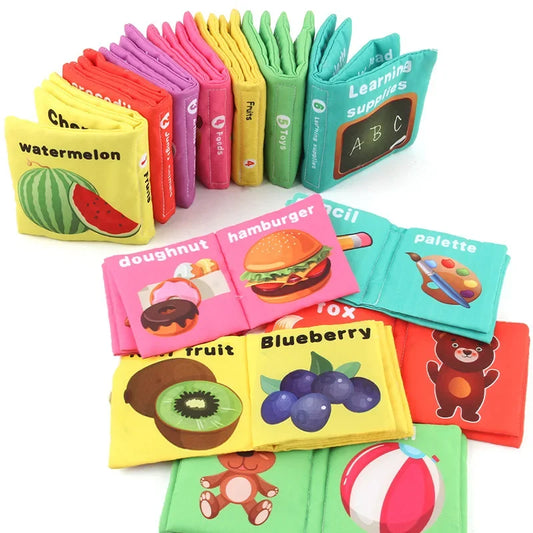 Baby Soft Cloth Book 0-36M Early Learning Toy Parent-child Interactive Montessori Puppet Educational Toy for Boy Girl Kids Gift