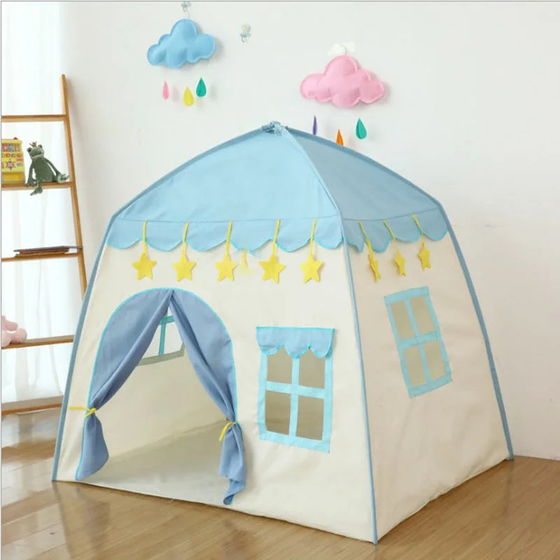 1.35M Portable Baby Tent Toys for Kids Folding Tents Baby Play House Large Girls Pink Princess Castle Children Room Decor