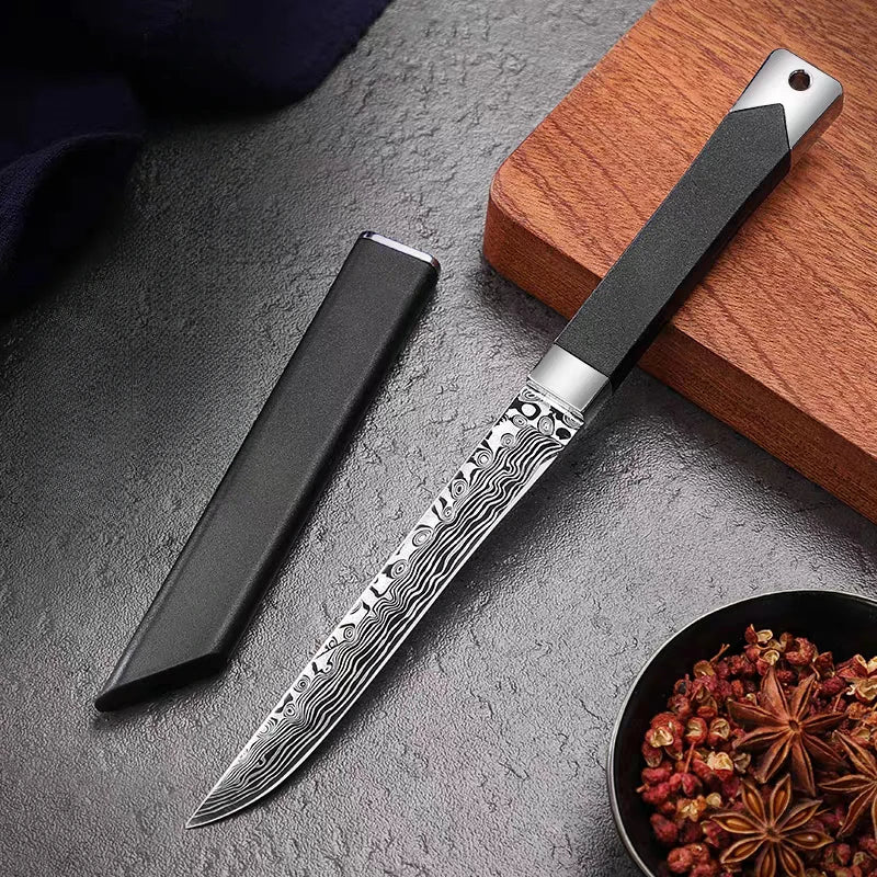 1/2pc Silver Grain High-Grade Meat Eating Knife, Kitchen Meat Cutter, Home Fruit Knife,Barbecue Knife C0