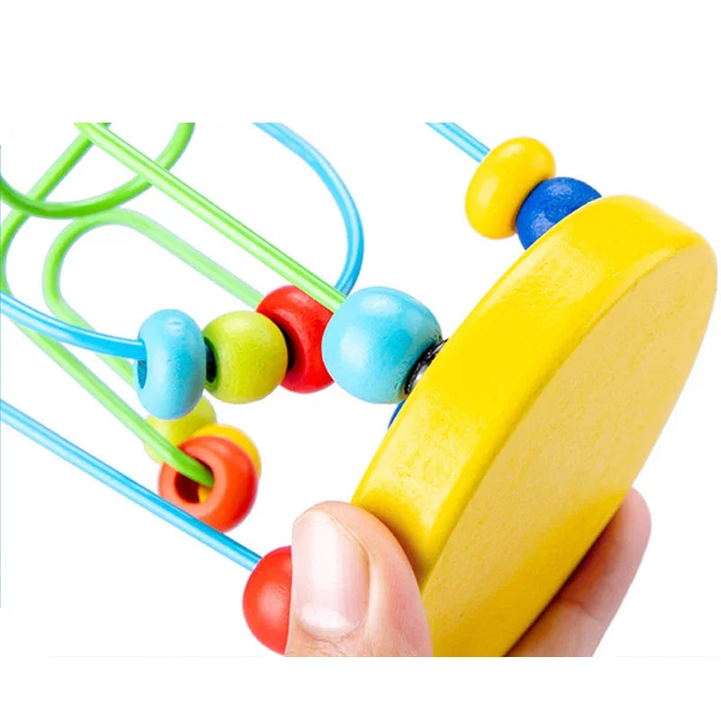 Baby Toy  Wooden Small Beads for Children Animals Winding Bead Early Education Infant Puzzle Developmental Montessori Toys Gifts